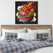 Pittige Ramen Japanse Noodle Straatkunst Canvas Afdruk (Insitu (Slaapkamer))