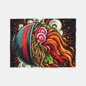 Pittige Ramen Japanse Noodle Straatkunst Fleece Deken (Voorkant (Horizontaal))