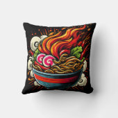 Pittige Ramen Japanse Noodle Straatkunst Kussen (Achterkant)