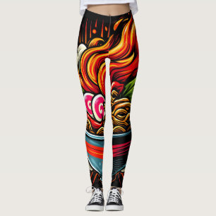 Pittige Ramen Japanse Noodle Straatkunst Leggings