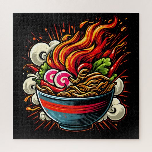 Pittige Ramen Japanse Noodle Straatkunst Legpuzzel (Verticaal)