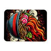Pittige Ramen Japanse Noodle Straatkunst Magneet (Horizontaal)
