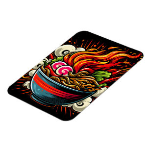 Pittige Ramen Japanse Noodle Straatkunst Magneet