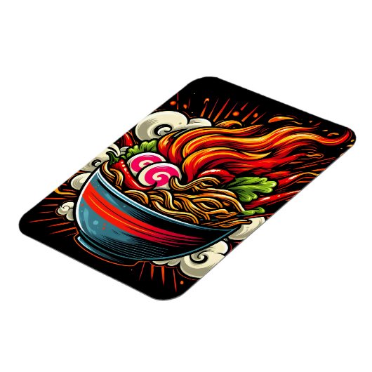Pittige Ramen Japanse Noodle Straatkunst Magneet (Linkerzijde)