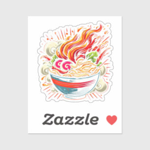 Pittige Ramen Japanse Noodle Straatkunst Sticker