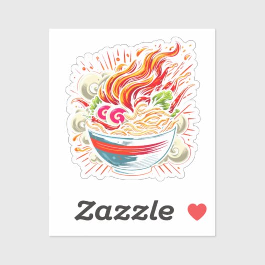 Pittige Ramen Japanse Noodle Straatkunst Sticker (Vel)