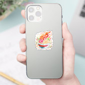 Pittige Ramen Japanse Noodle Straatkunst Sticker (Telefoon)