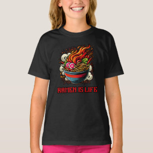 Pittige Ramen Japanse Noodle Straatkunst T-shirt