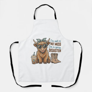 Pittige Ramp Hoogland Koe Coffee Western Shirt D Schort