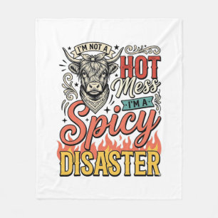 Pittige ramp Hoogland Koe Vintage Western T-shirt Fleece Deken