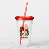 pittige roodharige specht acryl drinkbeker (Achterkant)