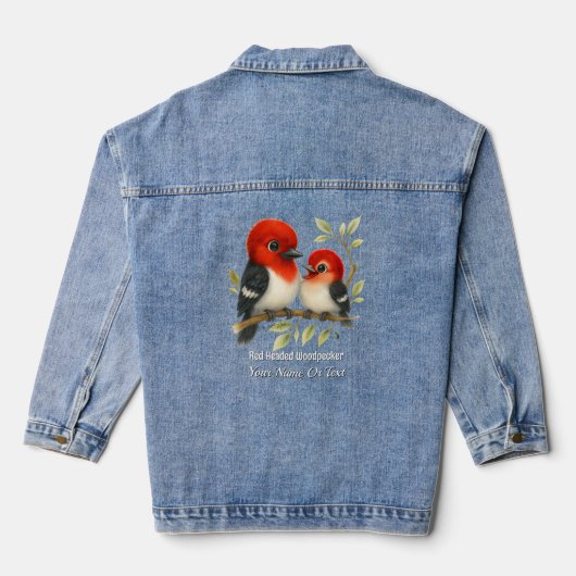 pittige roodharige specht denim jacket (Achterkant)