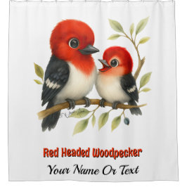 pittige roodharige specht douchegordijn