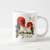 pittige roodharige specht grote koffiekop (Rechts)