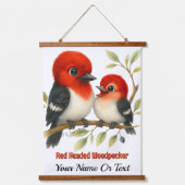 pittige roodharige specht hangend wandkleed (Voorkant)