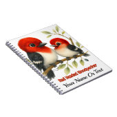 pittige roodharige specht notitieboek (Rechterzijde)