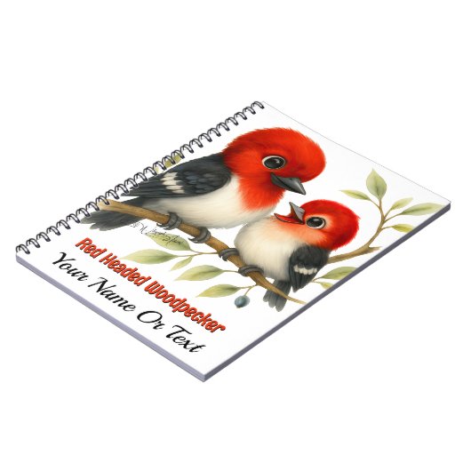 pittige roodharige specht notitieboek (Linkerzijde)