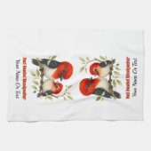 pittige roodharige specht theedoek (Horizontaal)