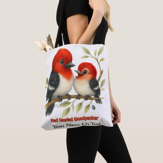 pittige roodharige specht tote bag (Dichtbij)
