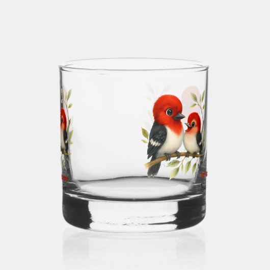 pittige roodharige specht whisky glas (Rechts)