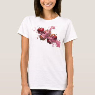 Pittige Roze Abstracte Apple Custom T-shirt