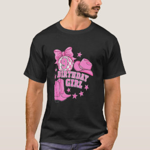 Pittige Roze Westerse Disco 9e Verjaardag Meisje 9 T-shirt