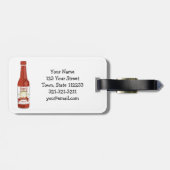 Pittige Saus Spicy Fun Picante Patroon Aangepast Bagagelabel (Achterkant horizontaal)