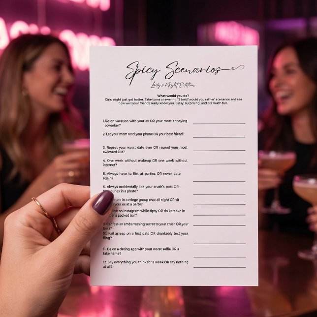 Pittige Scenario's Bachelorette Feestspel (Creator heeft geüpload)