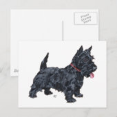Pittige Scottie Hond Briefkaart (Voorkant / Achterkant)