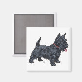 Pittige Scottie-hond Magneet (Voorkant / Achterkant)