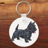 Pittige Scottie Hond Sleutelhanger (Voorkant)