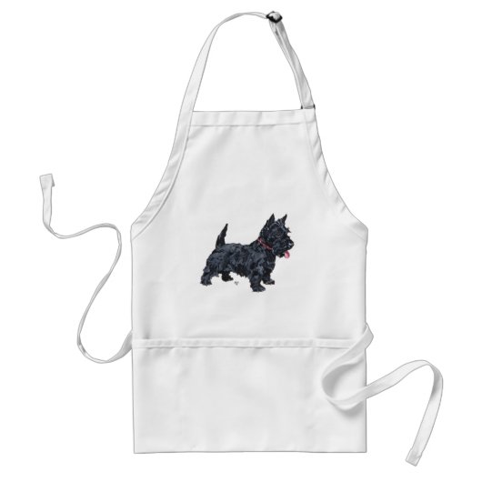 Pittige Scottie Hond Standaard Schort (Voorkant)