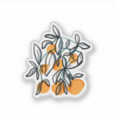 Pittige Sinaasappel Sticker (Voorkant)