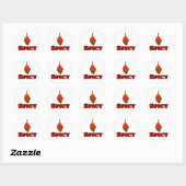 Pittige Single Habanero Hot Pepper Design Ronde Sticker (Vel)