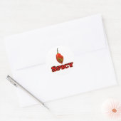 Pittige Single Habanero Hot Pepper Design Ronde Sticker (Envelop)