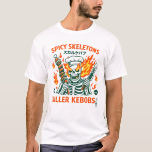 Pittige Skelet Chef T-shirt