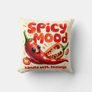 Pittige Stemming Chili Pittig Eten Kawaii Kunst Kussen