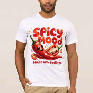 Pittige Stemming Chili Pittig Eten Kawaii Kunst T-shirt