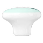 Pittige Tuxedo Kat Vintage Kom Aqua Retro Keuken  Keramische Knop (Zijkant)