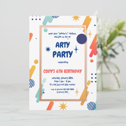 pittige uitnodiging (Staand voorkant)