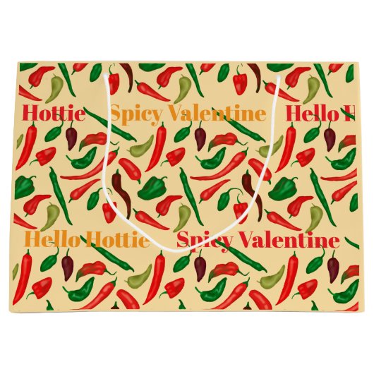 Pittige Valentijn Hello Hottie rode peper Groot Cadeauzakje (Voorkant)