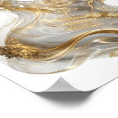 Pittige Zilveren ABSTRACTE KUNST Modeprint Poster (Hoek)