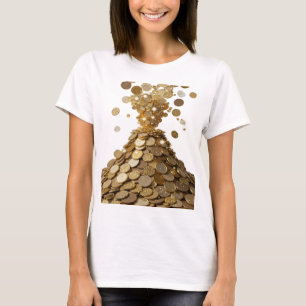 Pittige Zilveren BERG VAN GOUD Citaat Design T-shirt