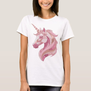 Pittige Zilveren UNICORN Ontwerp T-shirt