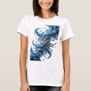 Pittige Zilveren WATER'S WIZARDRY Stout Ontwerp T-shirt
