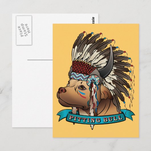 Pitting Bull Briefkaart (Voorkant / Achterkant)