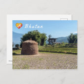 Pittoresk agrarisch landschap in landelijk Bhutan Briefkaart (Voorkant / Achterkant)