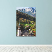 Pittoresk Beierse dorp, Duitsland Canvas Afdruk (Insitu (Houten vloer))