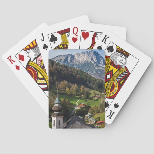 Pittoresk Beierse dorp, Duitsland Pokerkaarten (Achterkant)
