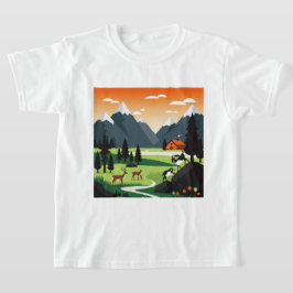Pittoresk berglandschap t-shirt